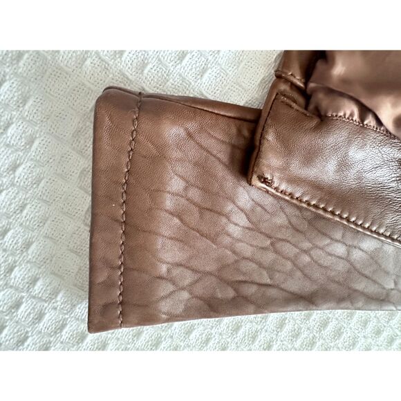 Michael Kors Leather Moto Jacket Size S Buttery Soft - Picture 10 of 10